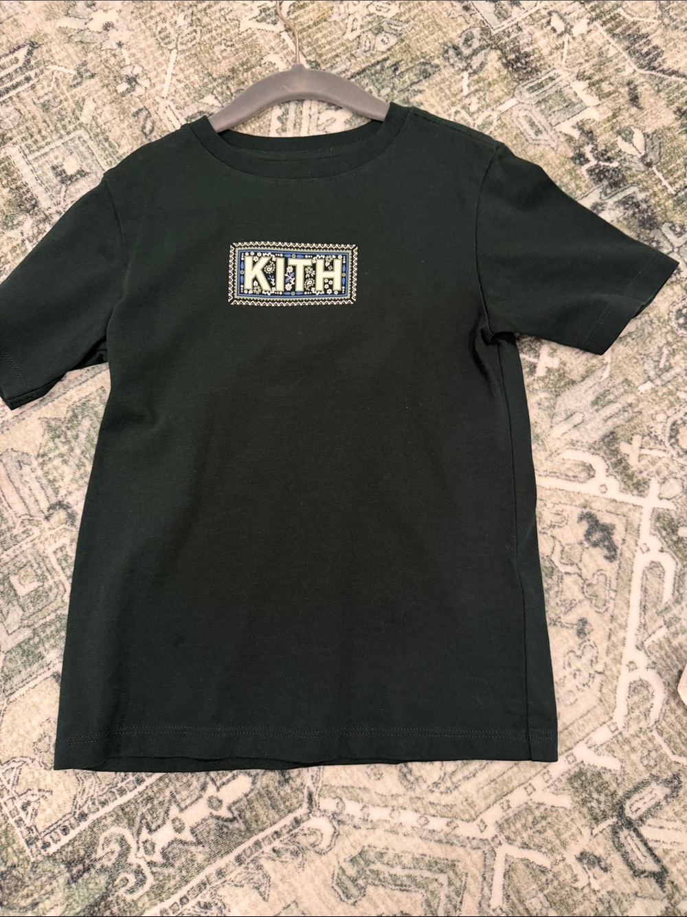 KITH Kids Forest Green Logo Tee